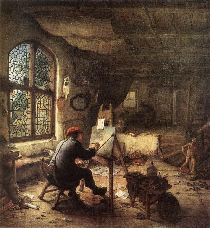 OSTADE, Adriaen Jansz. van The Painter in His Studio sg oil painting image